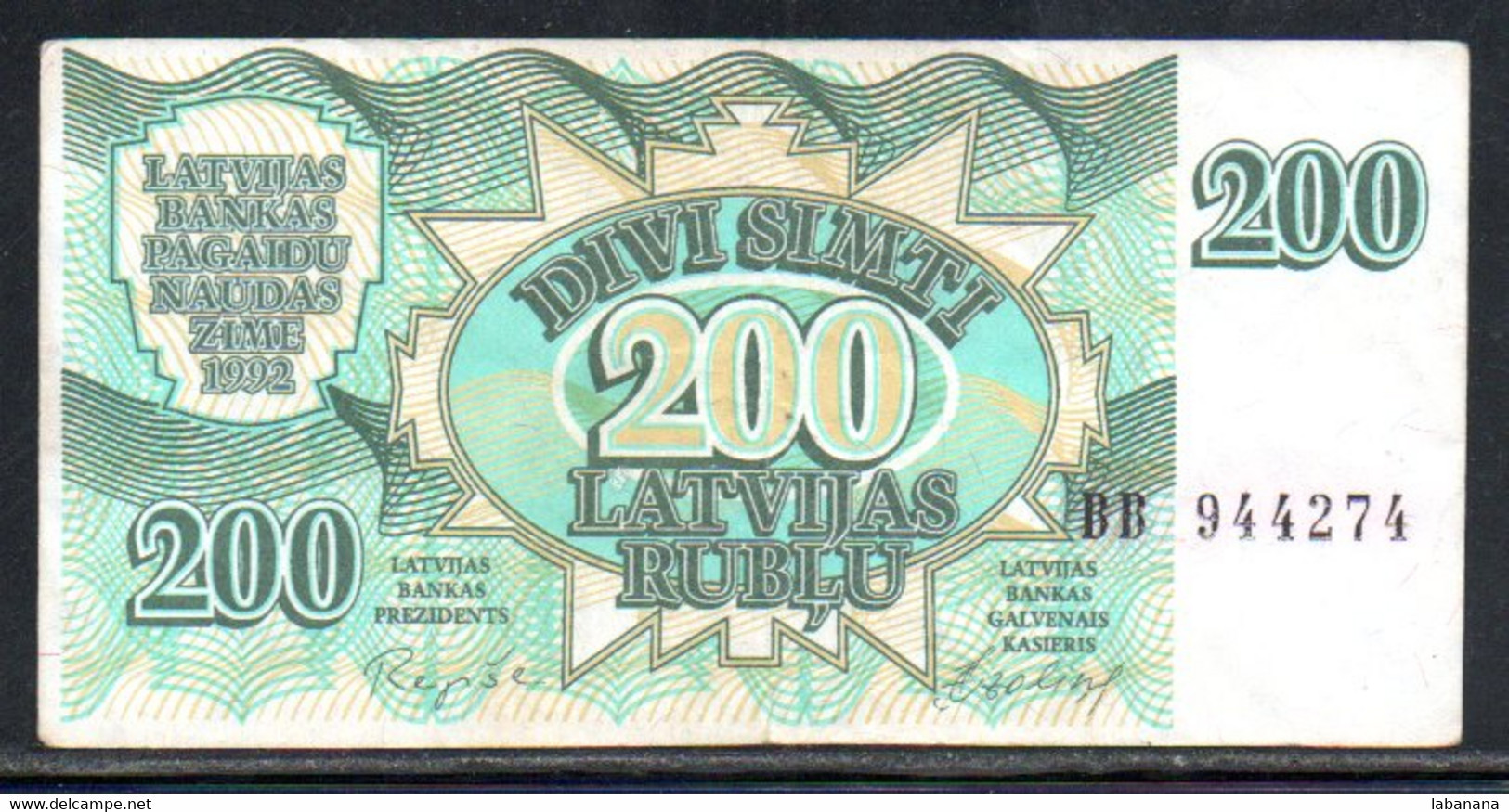 659-Lettonie 200 Rublu 1992 BB944 - Latvia