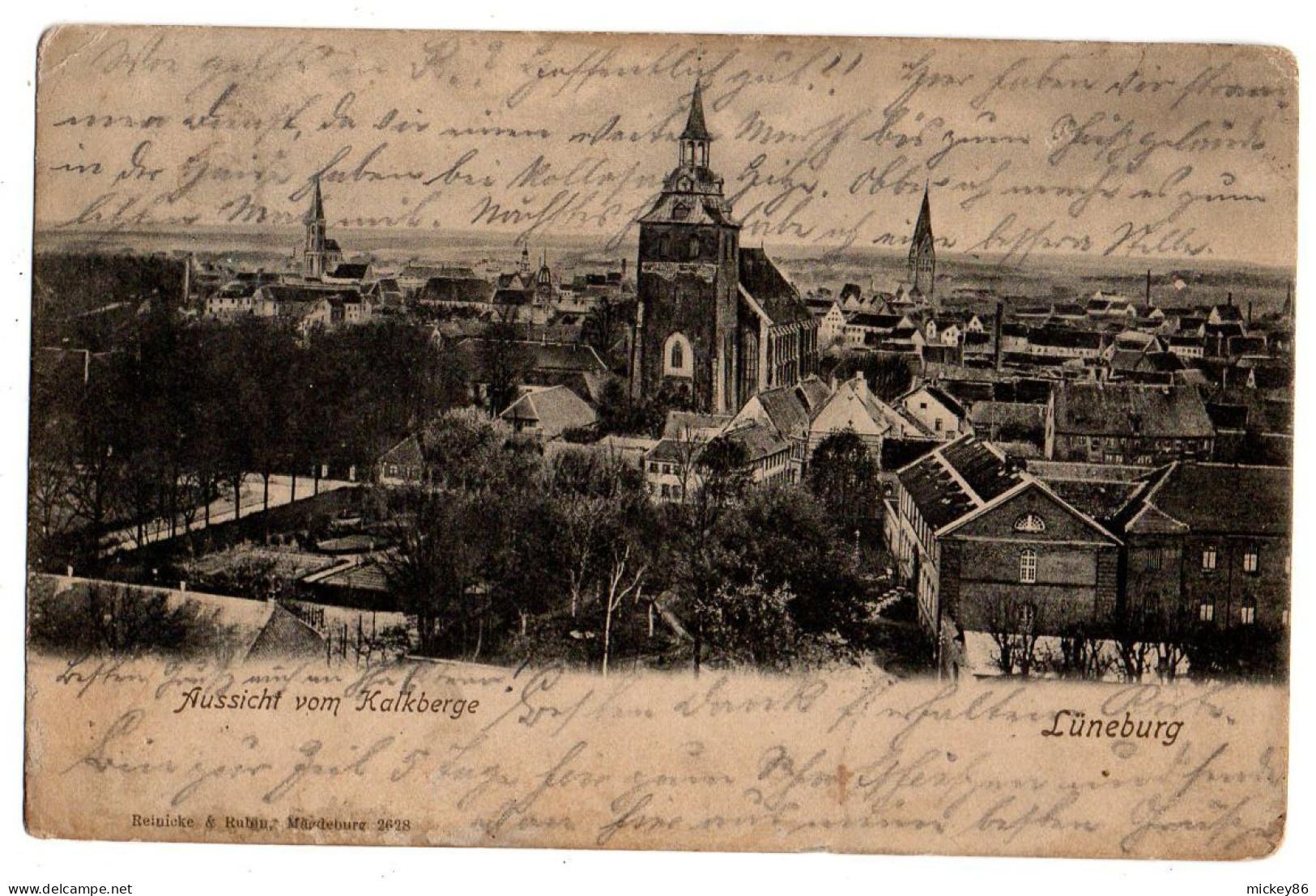 Allemagne--LUNEBURG --1908-- Aussicht Vom  Kalkberge .................carte Précurseur - Lüneburg