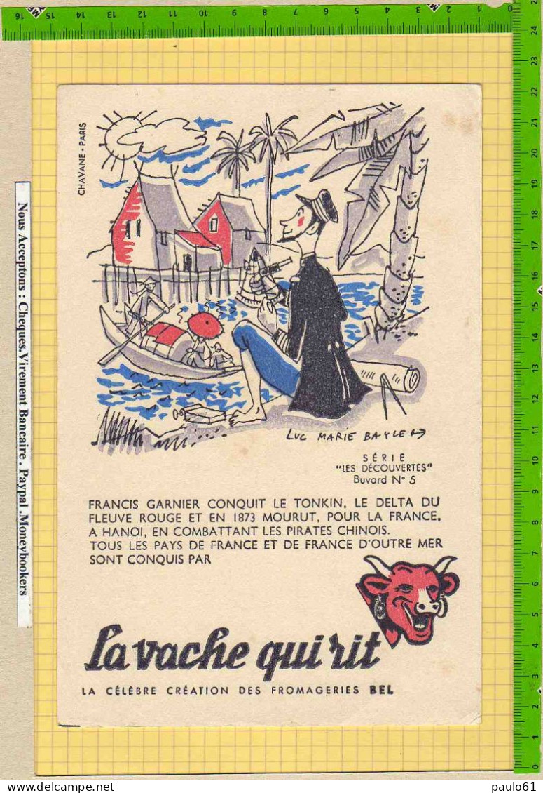 BUVARD : La Vache Qui Rit Decouvertes N°5  Signé Marie Bayle - Leche