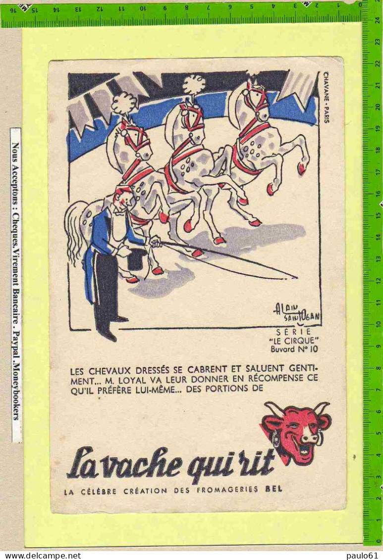 BUVARD : La Vache Qui Rit Serie Le Cirque N°10 - Zuivel