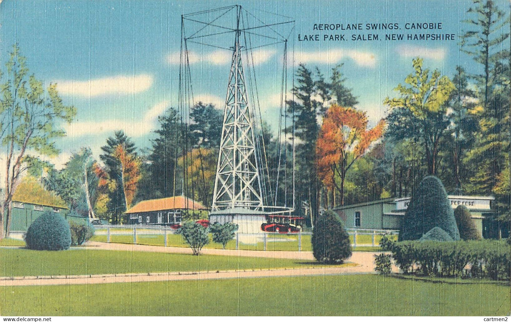 SALEM AEROPLANE SWINGS CANOBIE LAKE PARK ATTRACTION MANEGE LUNA-PARK - Salem