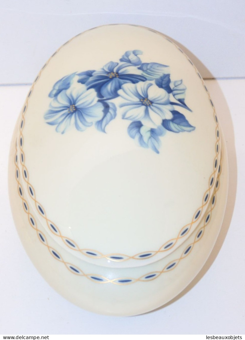 -ANCIENNE GRANDE BOITE BONBONNIERE PORCELAINE LIMOGES J SEIGNOLLES Vitrine    E - Limoges (FRA)