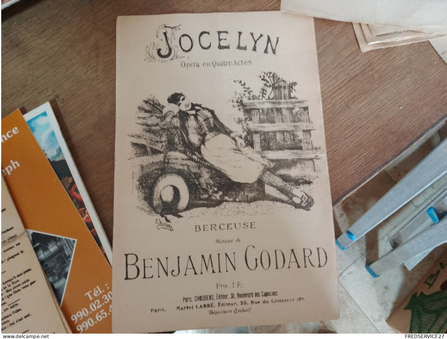 85 //  PARTITION  "JOCELYN" Benjamin Godard - Opéra