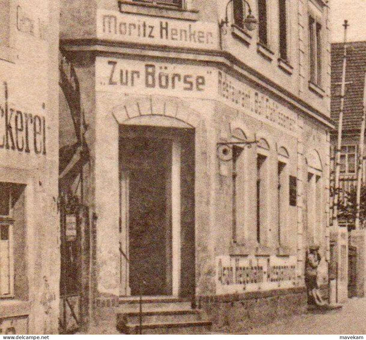 Cpa Animée Façade D'un Restaurant - Enfants Avec Chariot   " Coswig I. Sa. Hauptstraße " - Coswig