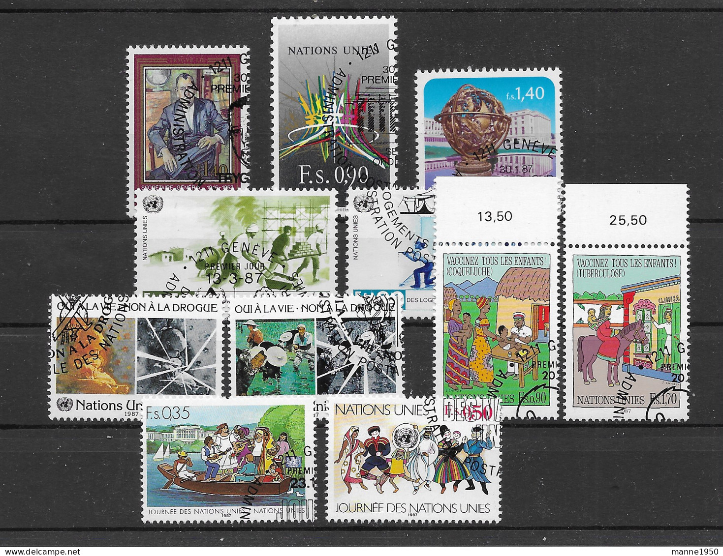 Vereinte Nationen - Genf 1987 Jahrgang Gestempelt - Used Stamps