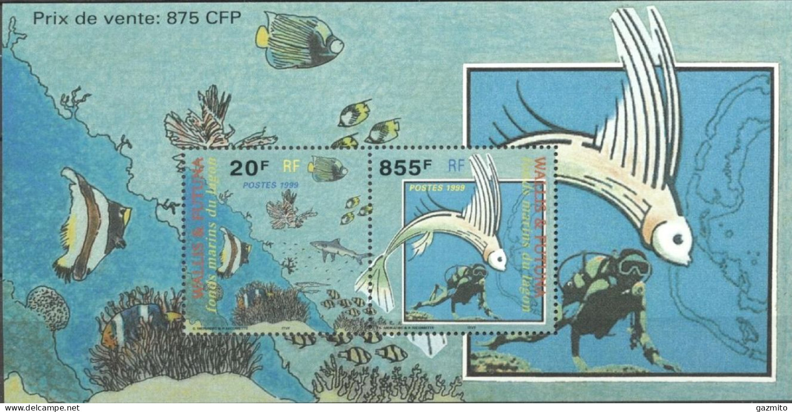 Wallis Futuna 1999, Fish, Diving, Block - Immersione
