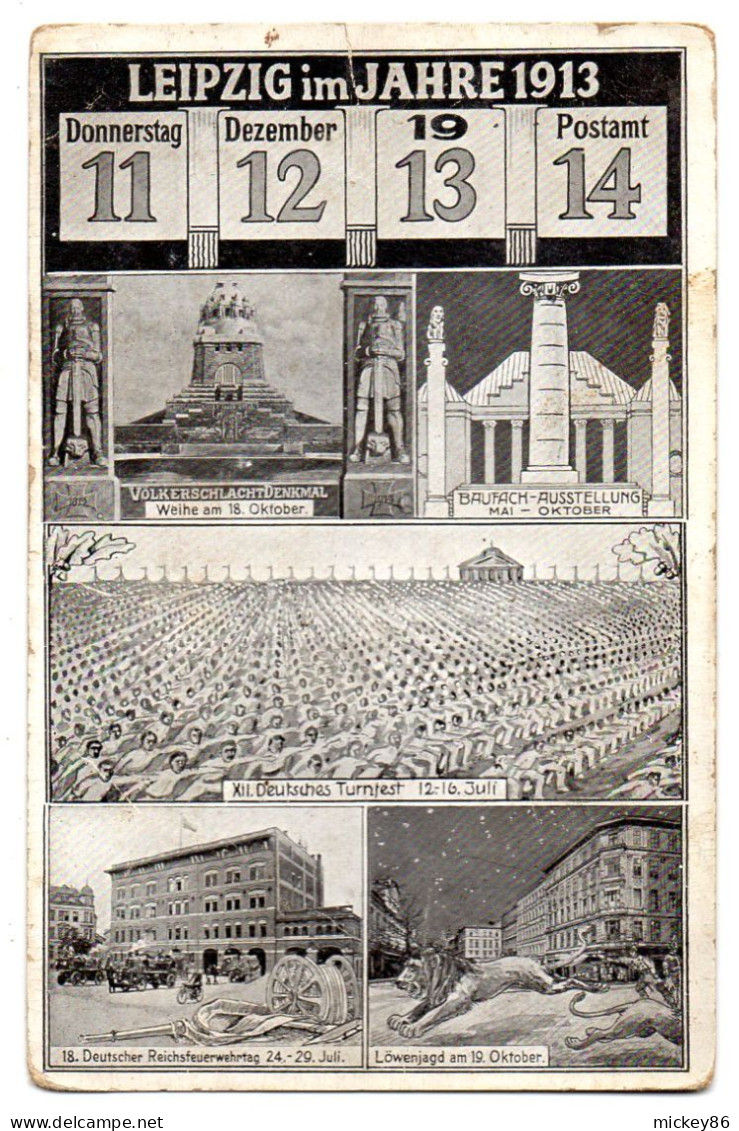 Allemagne - LEIPZIG -1913---illustrateur  ????---Année 1913--Leipzig Im Jahre 1913--Multivues - Leipzig