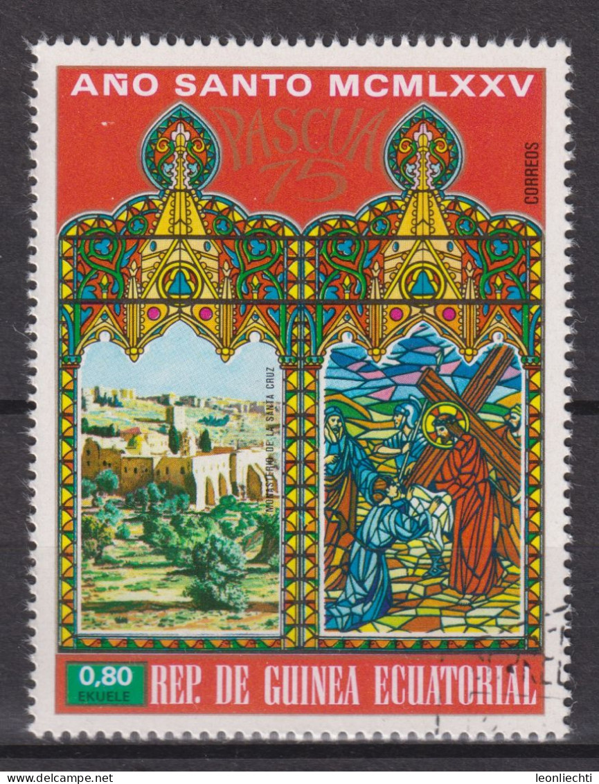 1974 Äquatorial-Guinea, Mi:GQ 529, Yt:GQ 57C,Temple Square, Easter 1975, Cross Monastery - Pasen