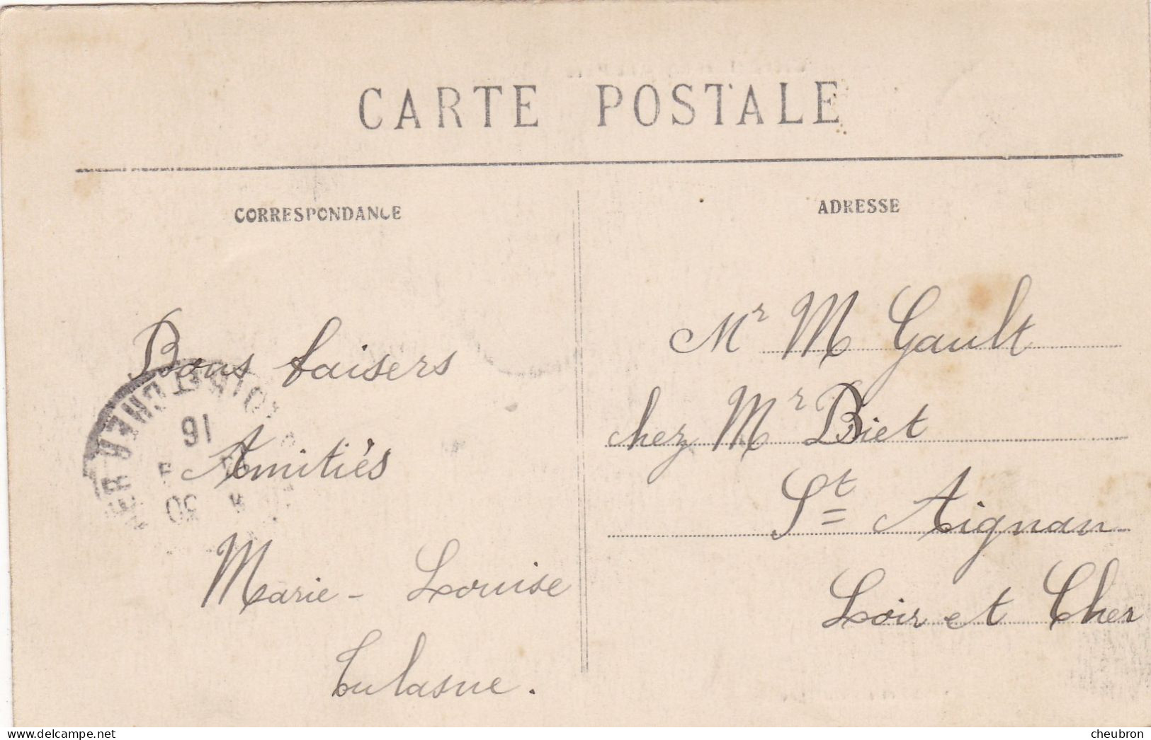 37. CLERE LES PINS .  CPA . LA PLACE. ANIMATION. COMMERCES. ATTELAGES. ANNEE 1916 + TEXTE - Cléré-les-Pins