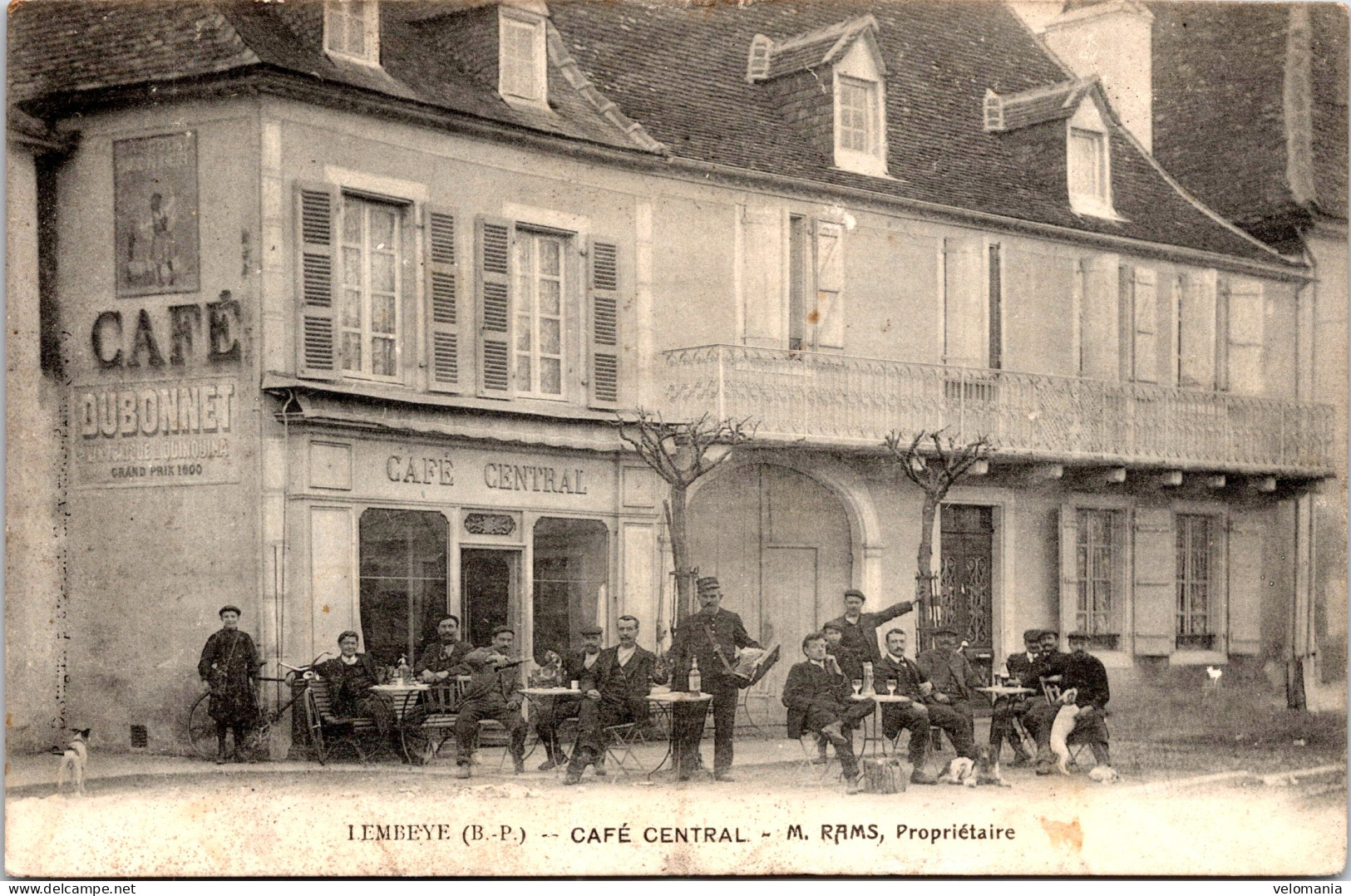 S12294 Cpa 64 Lembeye - Café Central - M. Rams Propriétaire - Lembeye