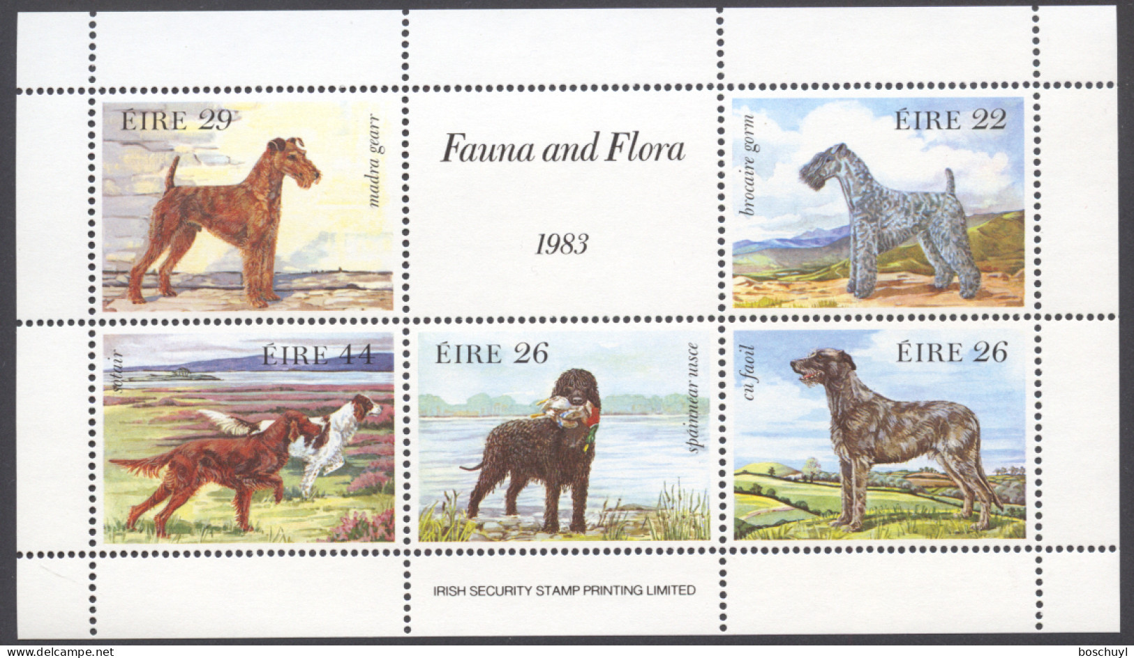 Ireland, 1983, Dogs, Animals, Fauna, MNH, Michel Block 4 - Blocks & Sheetlets