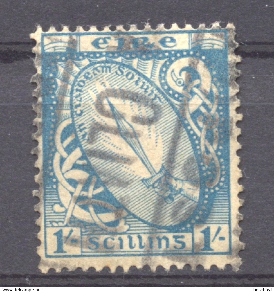 Ireland, 1923, National Symbols, Sword, 1 Sh., Used, Michel 51A - Used Stamps