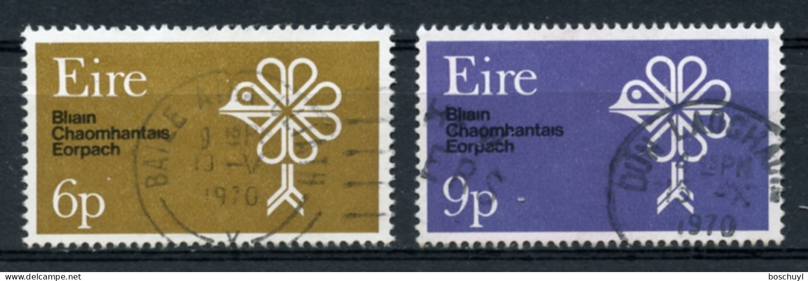 Ireland, 1970, European Nature Protection Year, Used, Michel 237-238 - Gebraucht