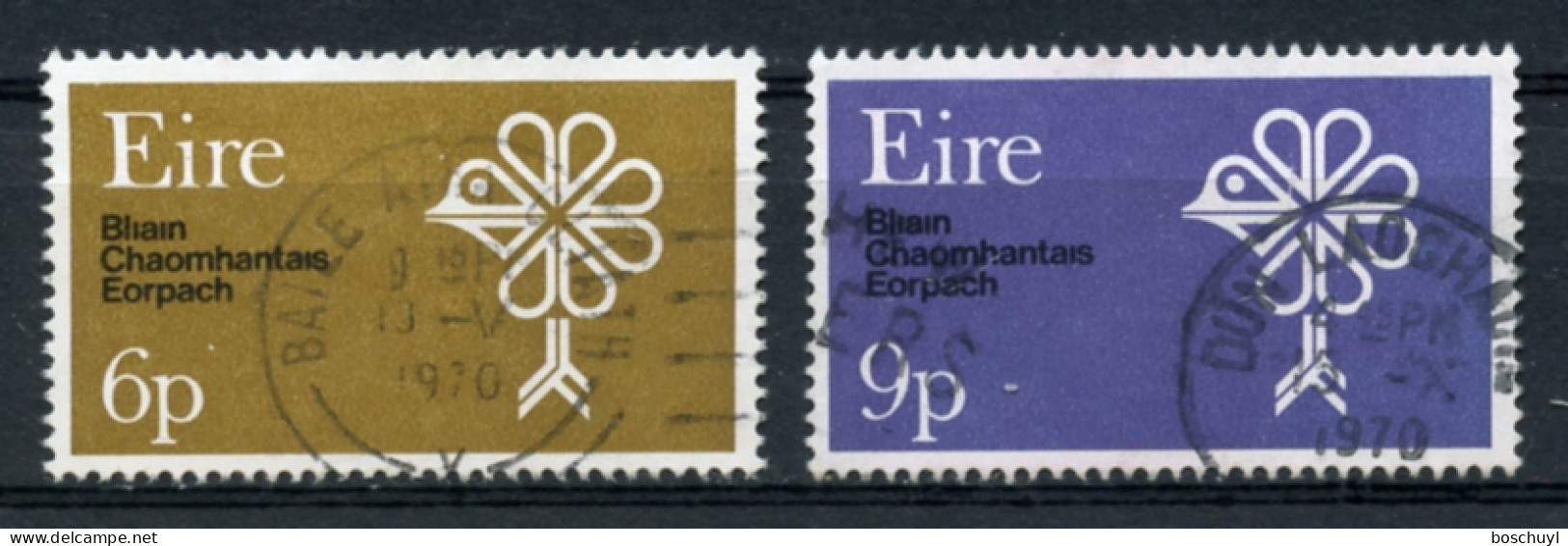 Ireland, 1970, European Nature Protection Year, Used, Michel 237-238 - Usati