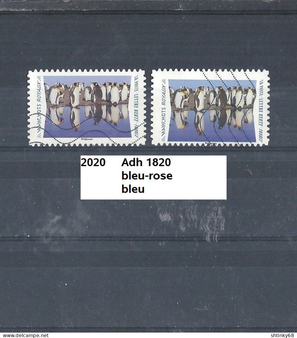 Variété Adhésifs De 2020 Oblitéré Y&T N° 1820 Nuance De Couleur - Used Stamps