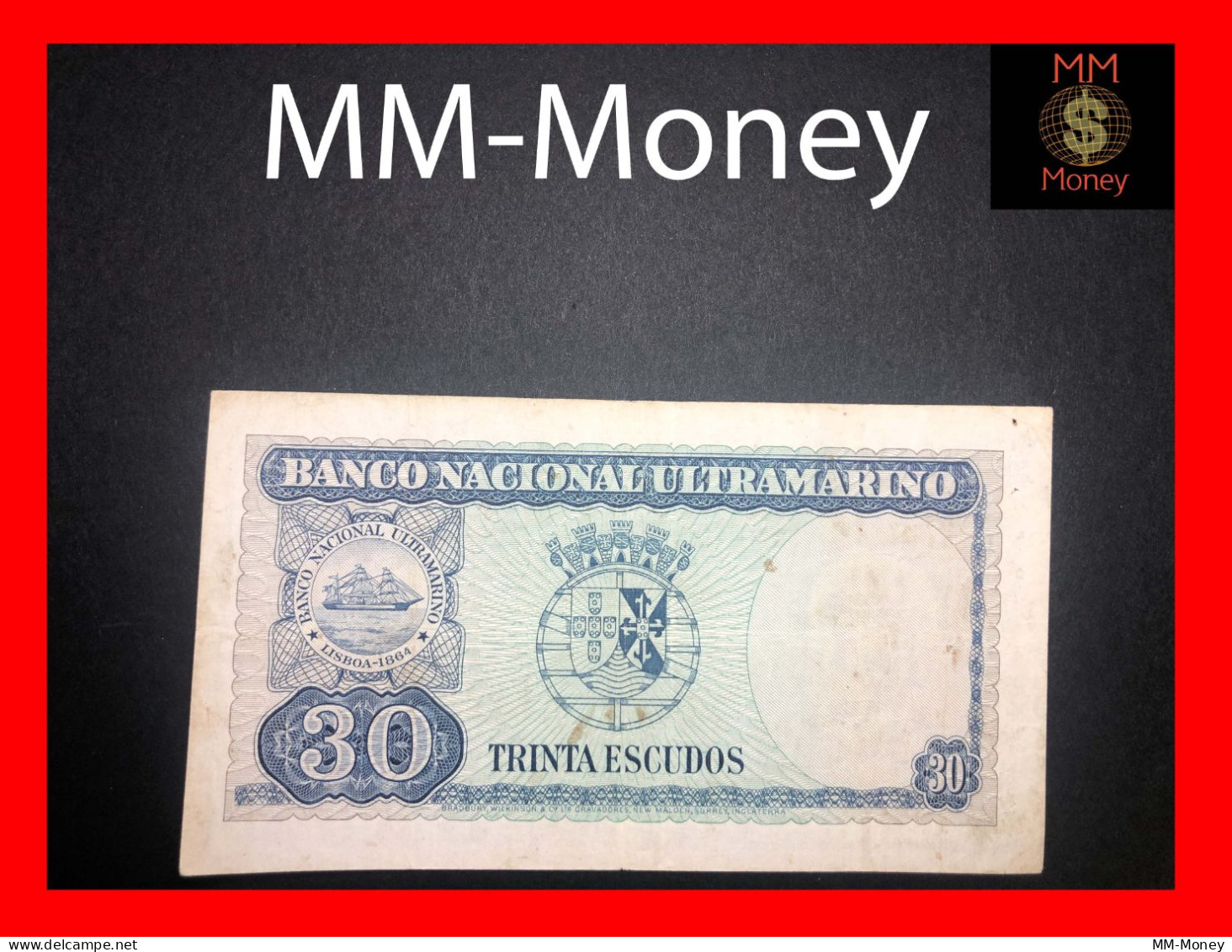 TIMOR  30  Escudos 2.1.1959   P. 22  **very Rare**   VF - Timor