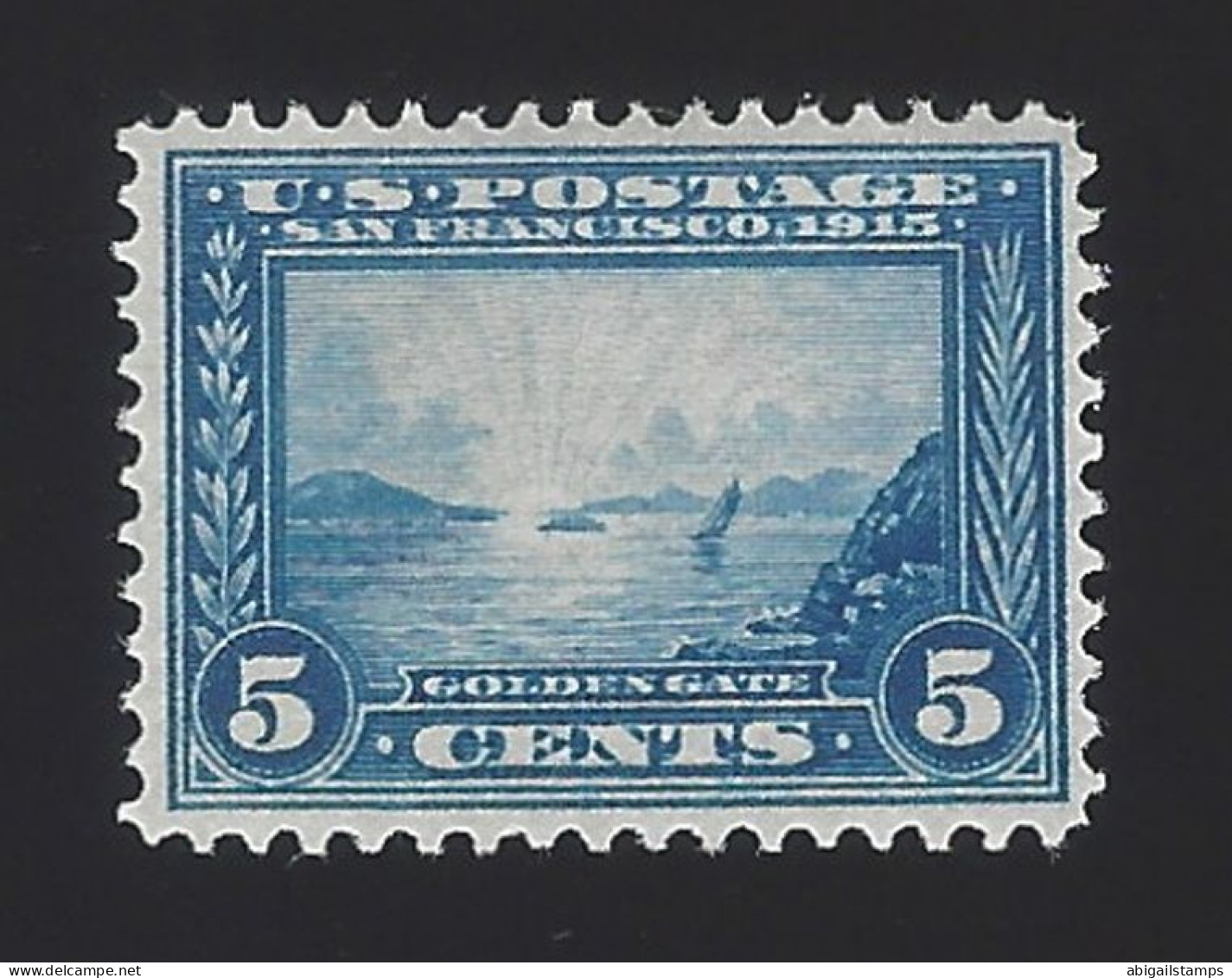 US #399 1913 Blue WMK 190 Perf 12 Mint OG LH VF SCV $70 - Unused Stamps