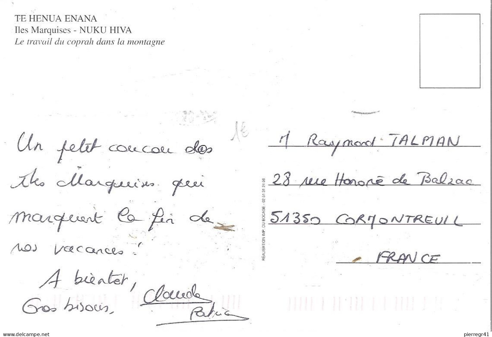 CPA-1960-POLYNESIE-ILES MARQUISES-NUKA-HIVA-Travail Du Coprah Dans La Montagne-TBE - Polynésie Française