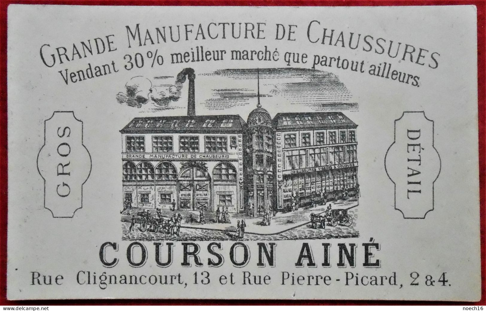 Chromo. Au Progrès Manufacture De Chaussures Courson Ainé, Paris. Election Maire De Landouillis. Capitaine Des Pompiers - Other & Unclassified