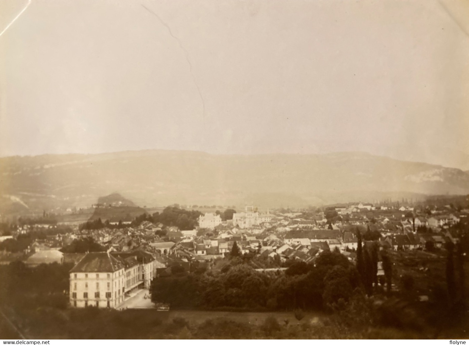 Belley - Photo Ancienne Albuminée Circa 1901 - Vue Générale Sur La Commune - Belley