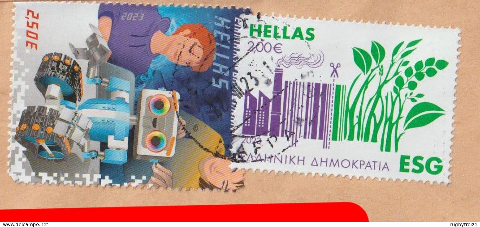 6459 Lettre Cover GRECE HELLAS Recommandé Registered ROBOT ROBOTIQUE - Covers & Documents