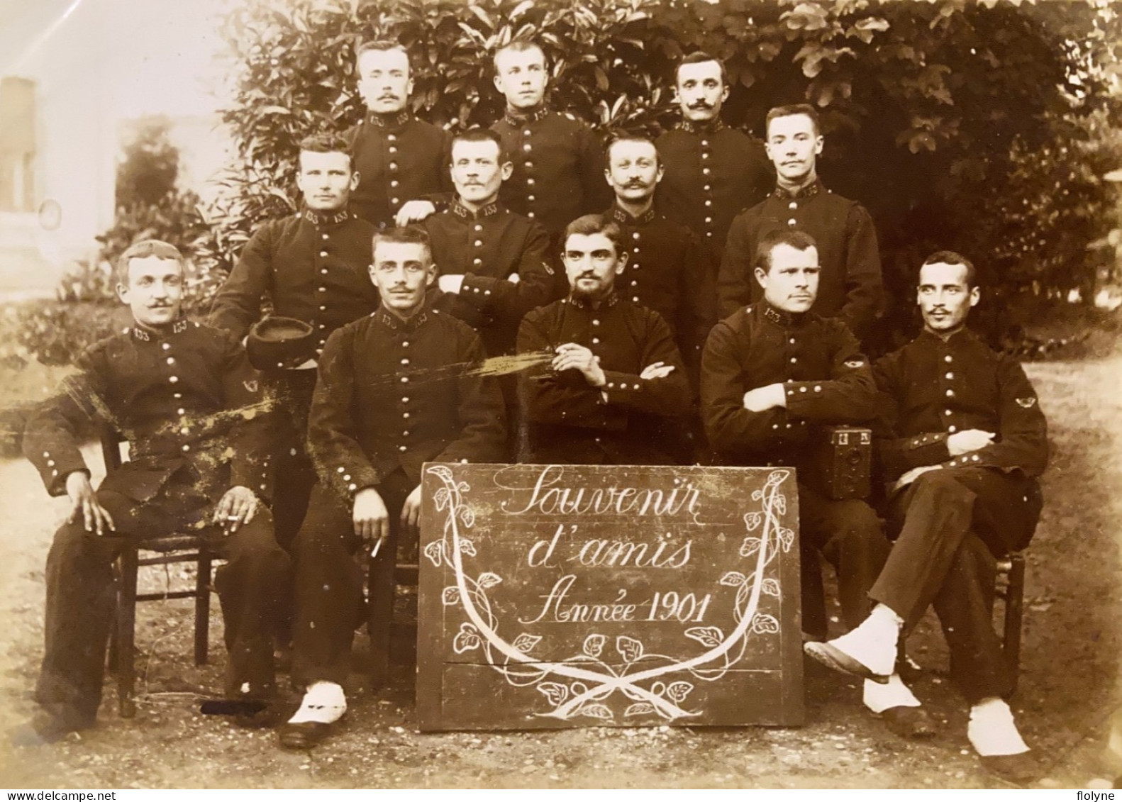 Belley - Photo Ancienne Albuminée Circa 1901 - Soldats Militaires Du 133ème Régiment D’infanterie - Militaria - Belley