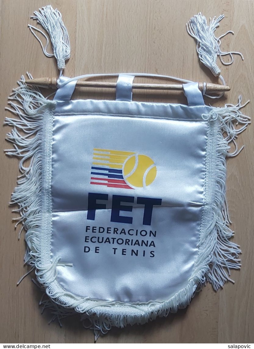 Federación Ecuatoriana De Tenis Ecuadorian Tennis Federation Ecuador PENNANT, SPORTS FLAG FLAG ZS 1 KUT - Kleding, Souvenirs & Andere