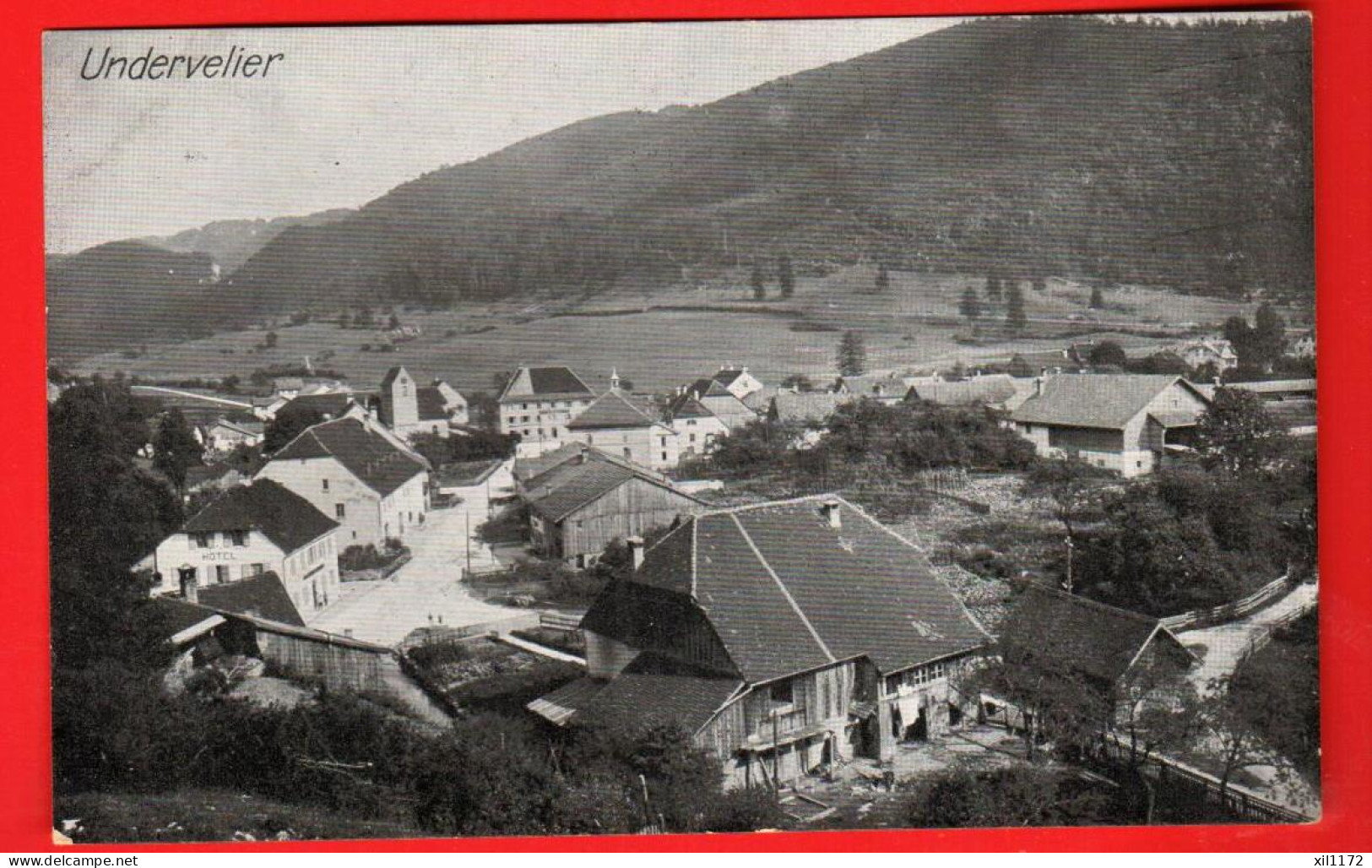 KAS-01 Undervelier   Le Village. Circulé En 1917 Sous Enveloppe - Undervelier