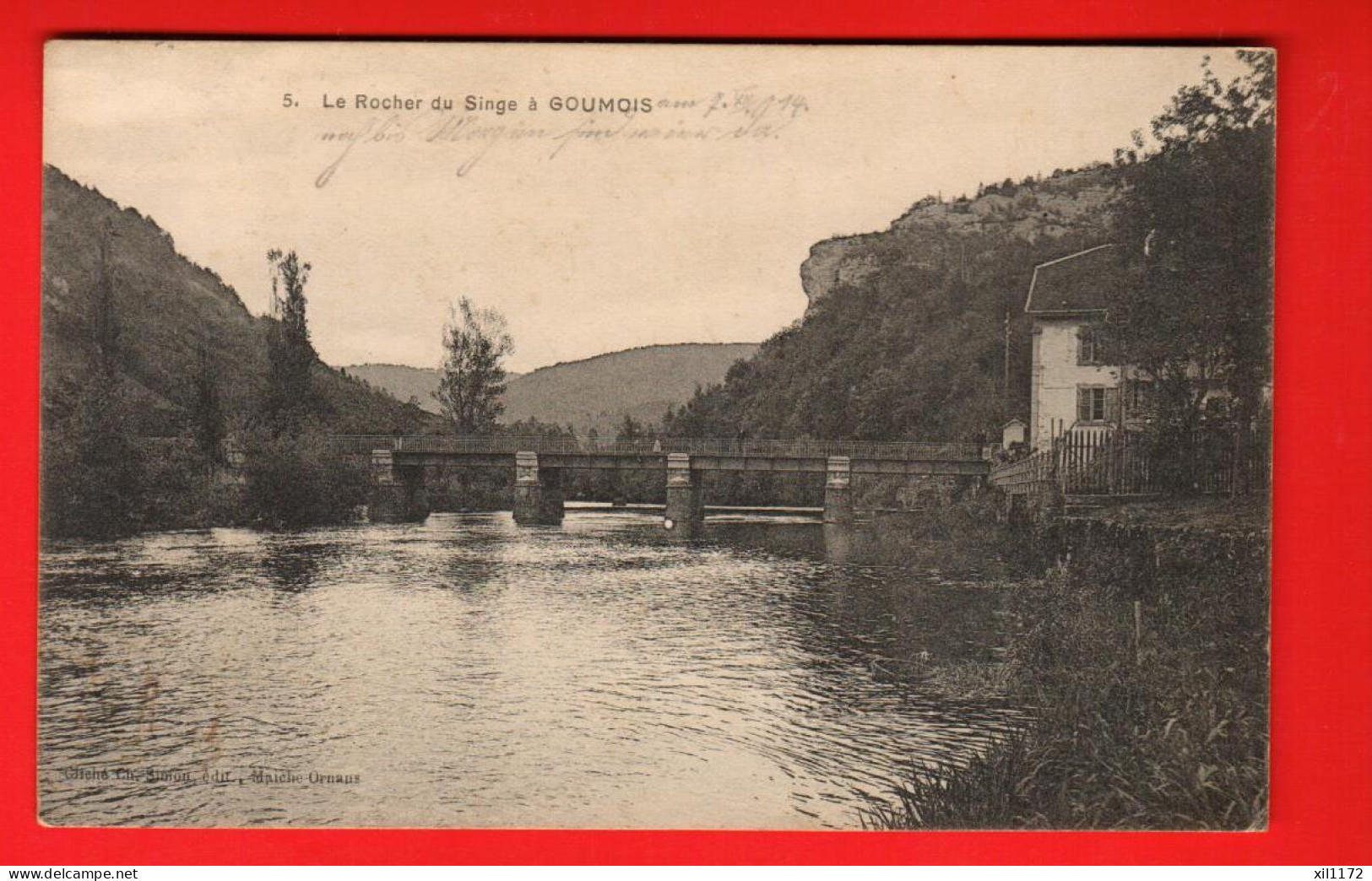 KAS-18  Goumois  Rocher Du Singe. Circ. 1914 Vers Courgenay, Doubs. - Courgenay