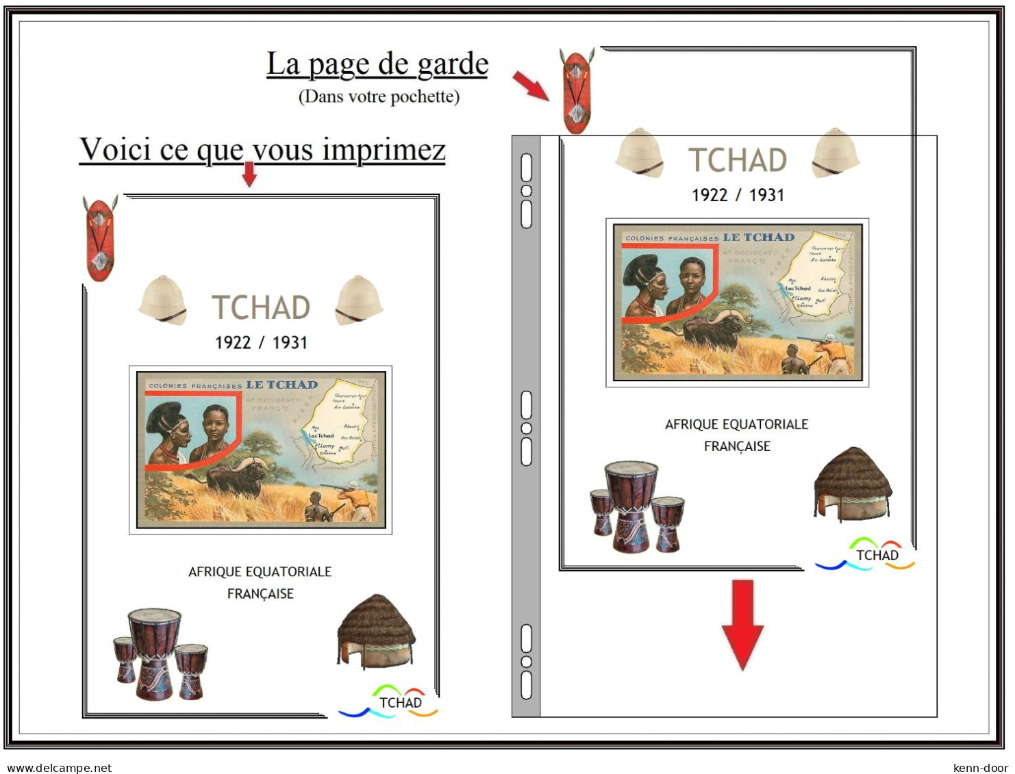 Album De Timbres à Imprimer TCHAD - Autres & Non Classés