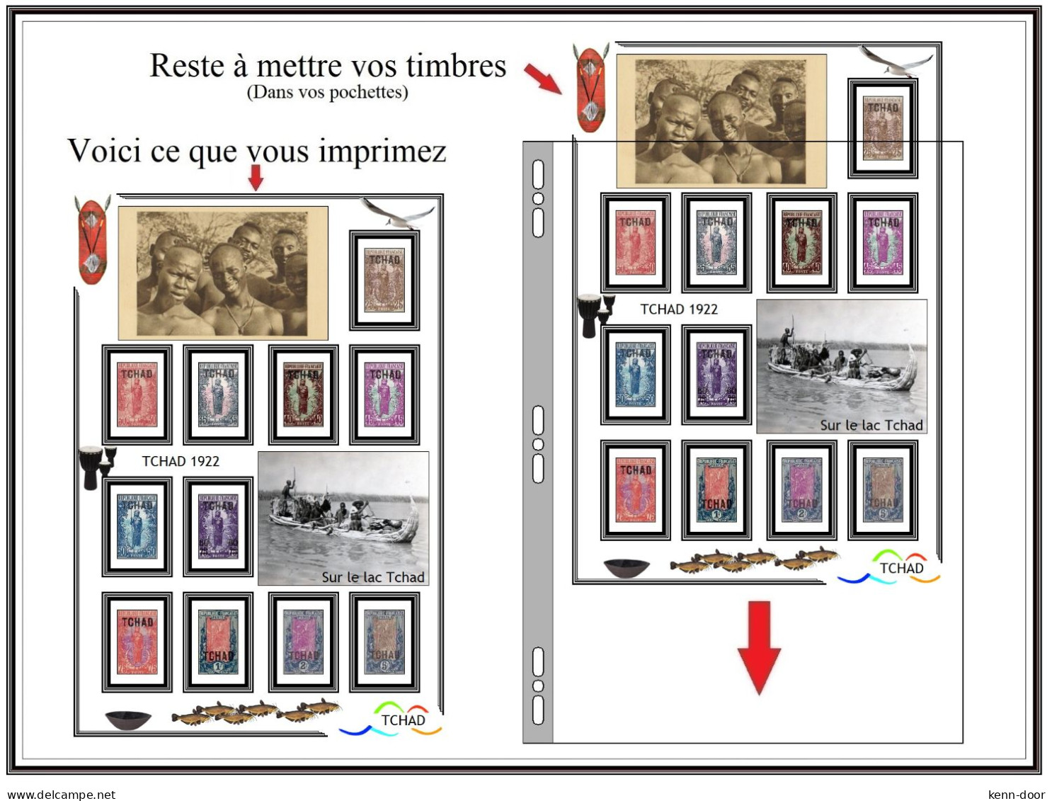 Album de timbres à imprimer TCHAD