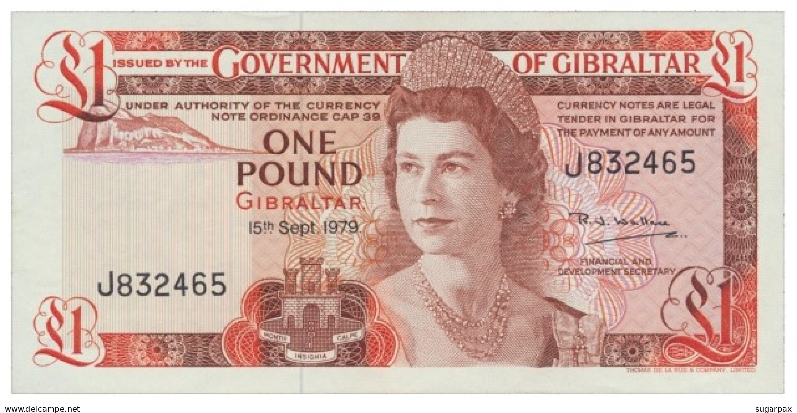 GIBRALTAR - 1 Pound - 15.09.1979 - Pick: 20.b - AUnc. - Queen Elizabeth II - Gibraltar