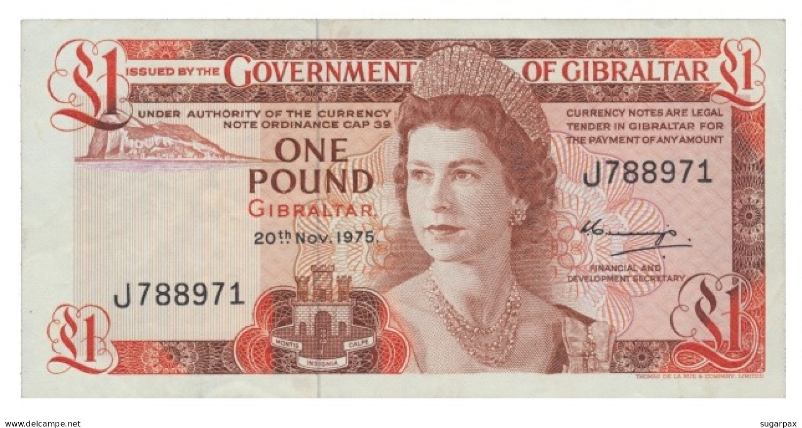 GIBRALTAR - 1 Pound - 20.11.1975 (1978 ) - Pick: 20.a - Queen Elizabeth II - Gibraltar