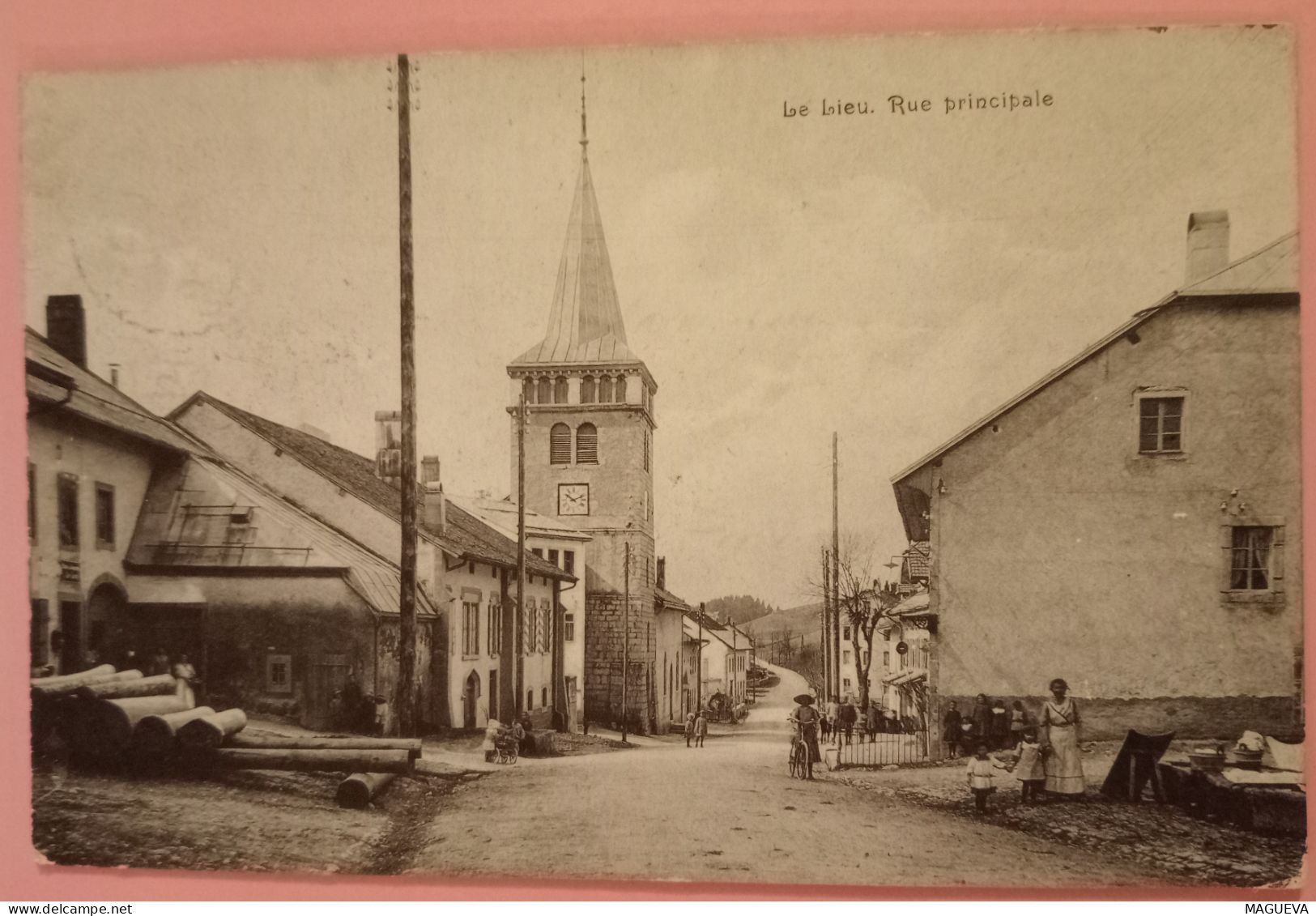 CPA - SUISSE - VAUD - LE LIEU - RUE PRINCIPALE - CPA ANIMEE - Le Lieu