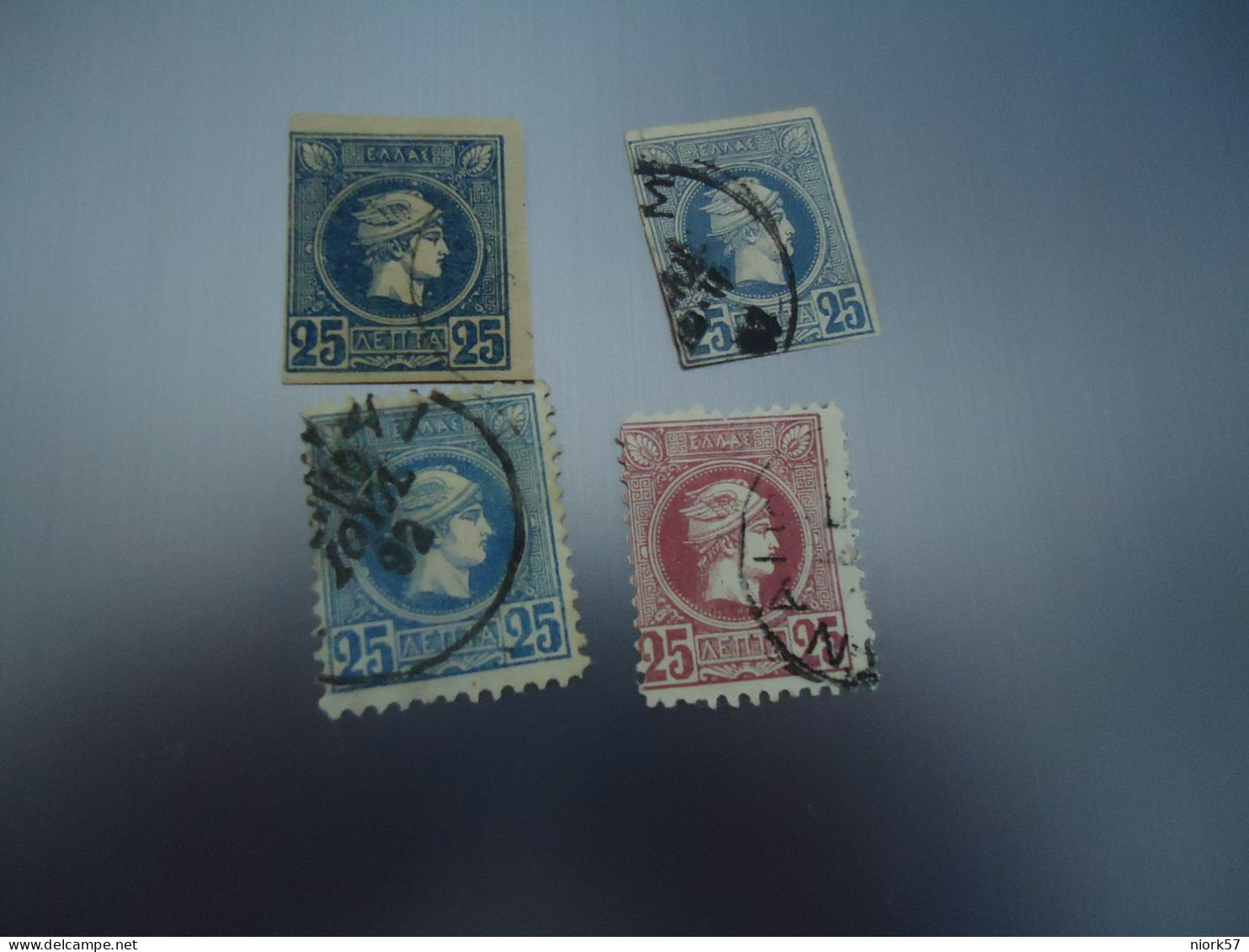 GREECE  USED  STAMPS 4  SMALL HEAD  25L  DIFFERENT - Autres & Non Classés