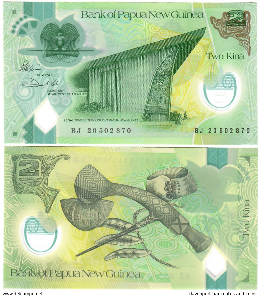 Papua New Guinea 2 Kina 2020 UNC - Papouasie-Nouvelle-Guinée