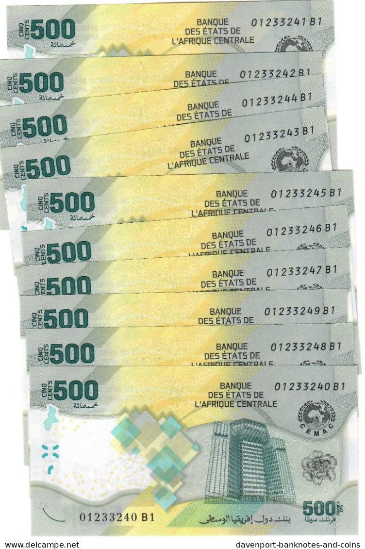 Central African States 10x 500 Francs CFA 2020 (2023) UNC - Estados Centroafricanos