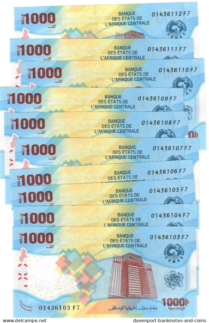 Central African States 10x 1000 Francs CFA 2020 (2023) UNC - États D'Afrique Centrale