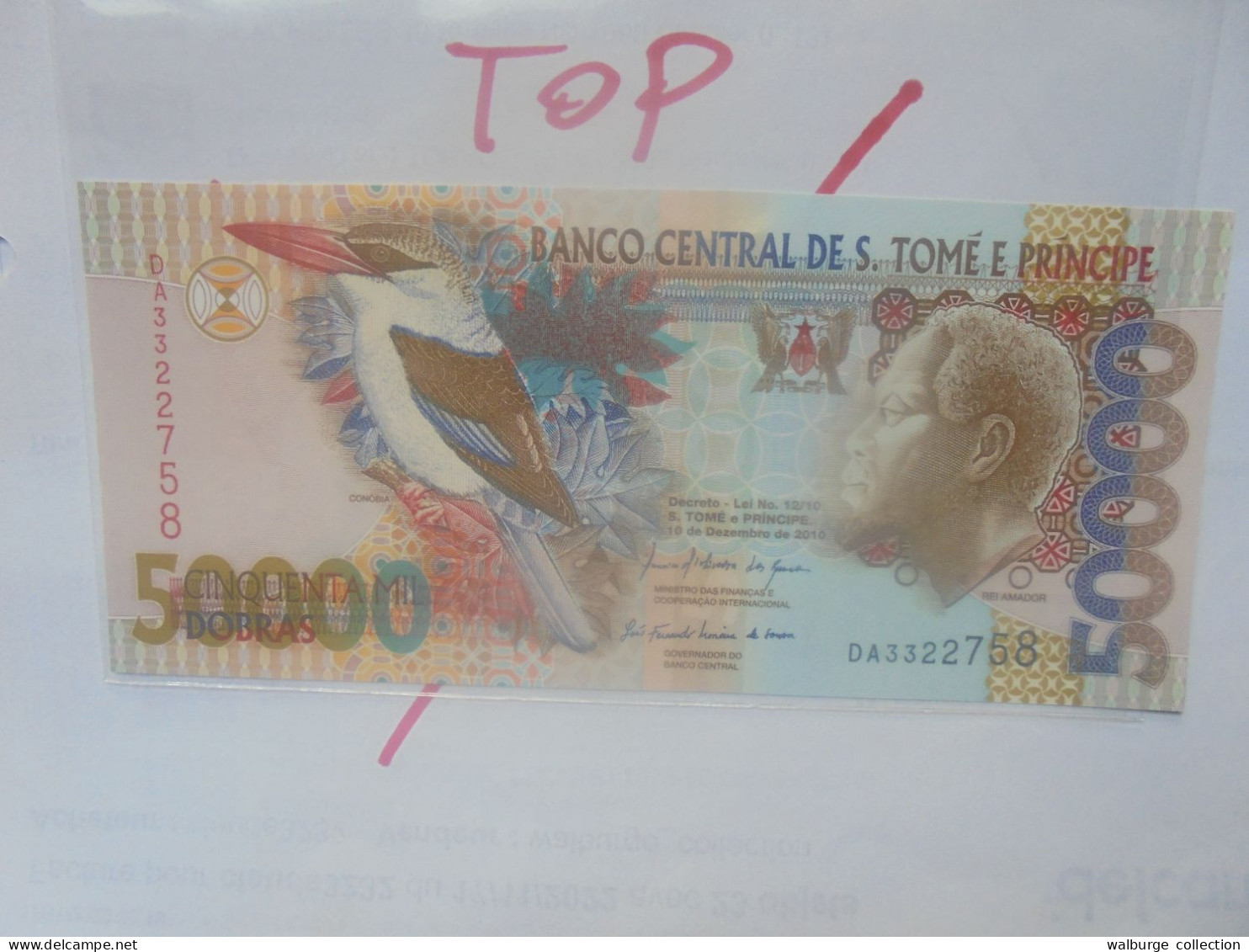 SAO TOME-PRINCIPE 50.000 DOBRAS 2010 Neuf/UNC (B.29) - San Tomé Y Príncipe