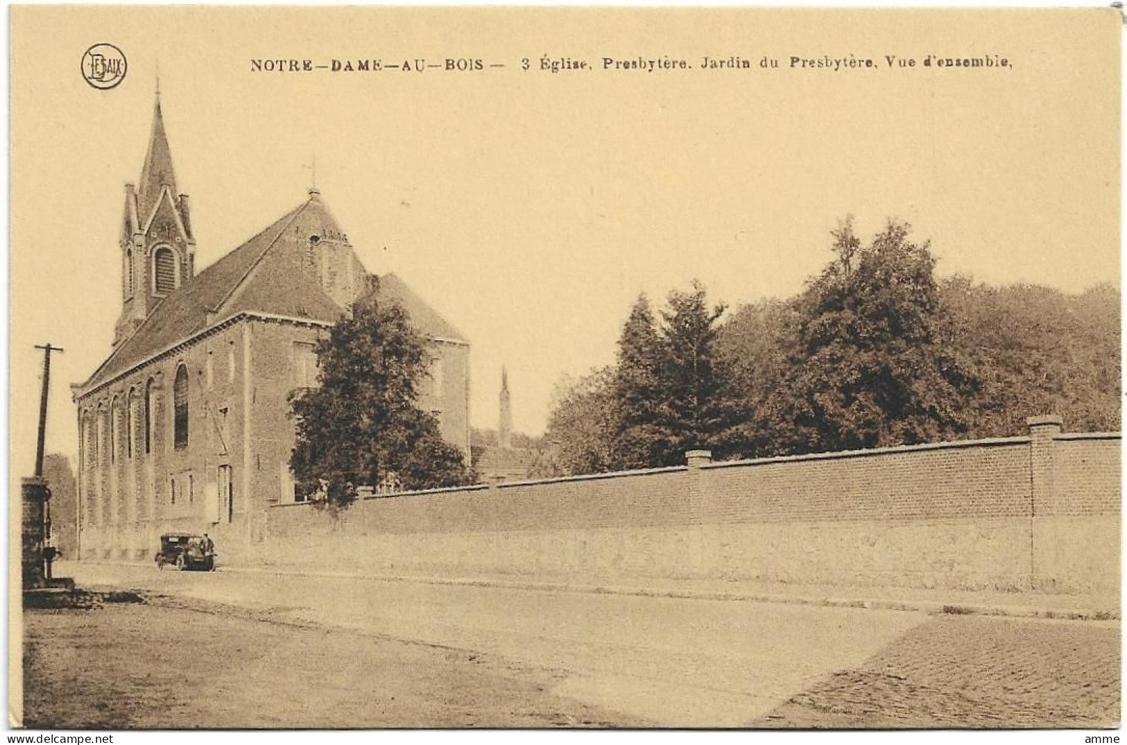 Notre-Dame-au-Bois   *  Eglise, Presbytère , Jardin Du Presbytère, Vue D'ensemble - Overijse