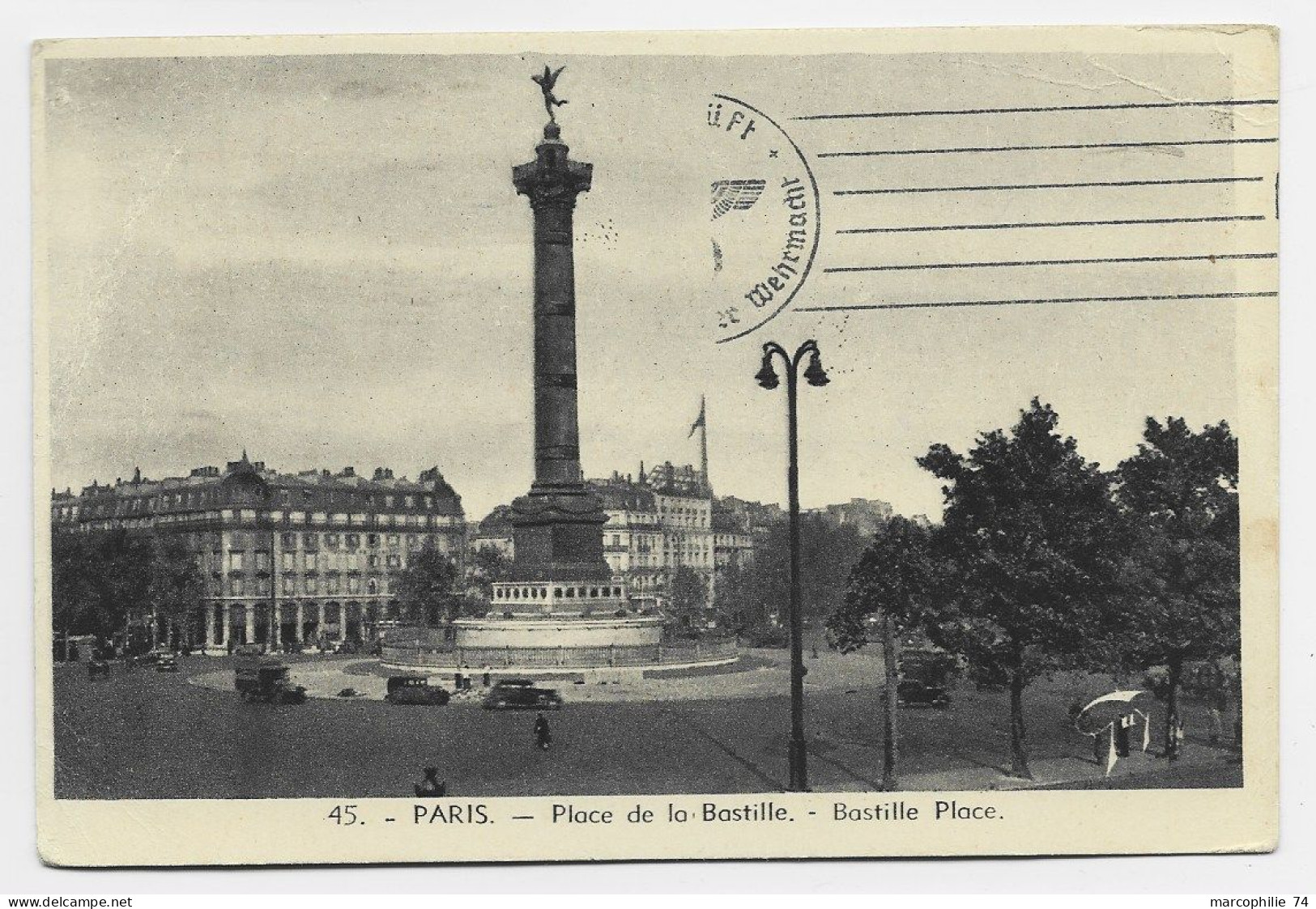 FRANCE CARTE EN FM DE PARIS 19.X.1940 ADRESSEE SUISSE CAMP MILITAIRE INTERNEMENT THORIGEN BERNE SUISSE + FELPOST CENSURE - Oblitérations