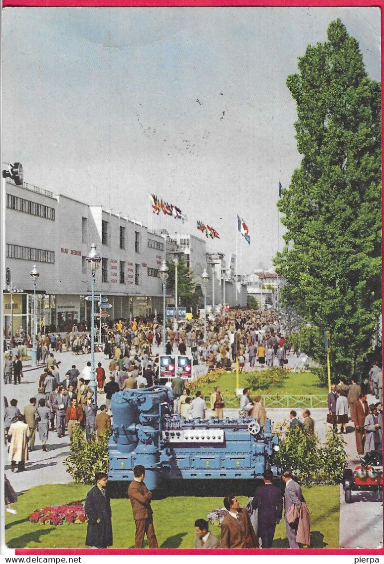 FIERA DI MILANO 1955 - VIALE DELL'INDUSTRIA - VIAGGIATA DA VARESE 1955 - ANNULLO CONALBI - Ferias