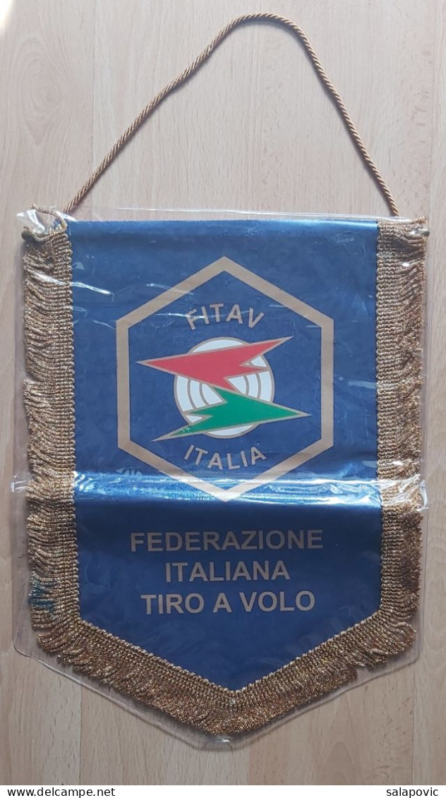 (FITAV) FEDERAZIONE ITALIANA TIRO A VOLO Italy Shooting Federation Association Union  PENNANT, SPORTS FLAG FLAG ZS 1 KUT - Boogschieten