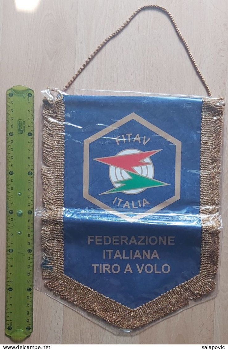 (FITAV) FEDERAZIONE ITALIANA TIRO A VOLO Italy Shooting Federation Association Union  PENNANT, SPORTS FLAG FLAG ZS 1 KUT - Archery