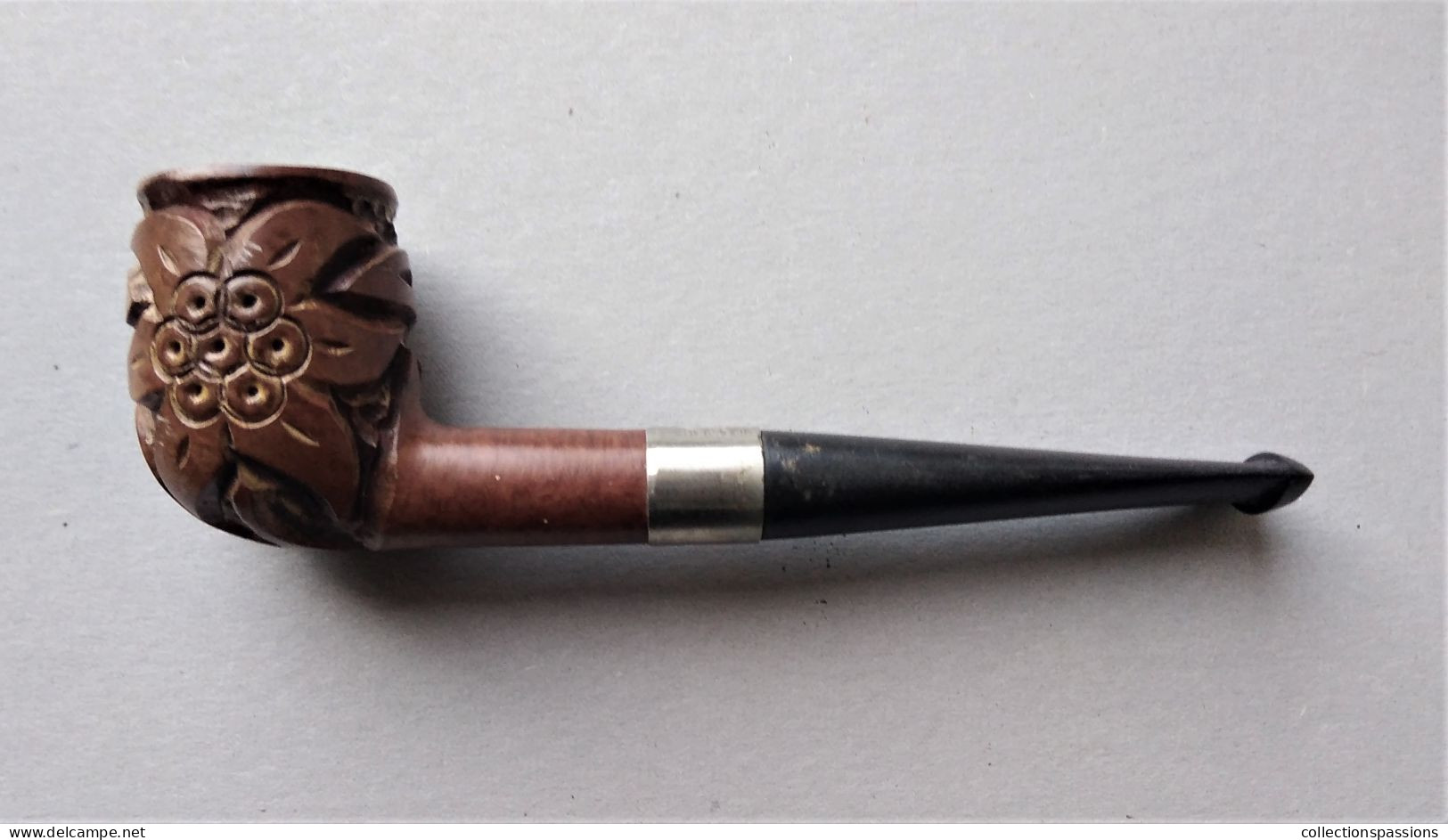 - Ancienne Pipe - Camelia - Fleurs Sculptées - - Bruyerepfeifen