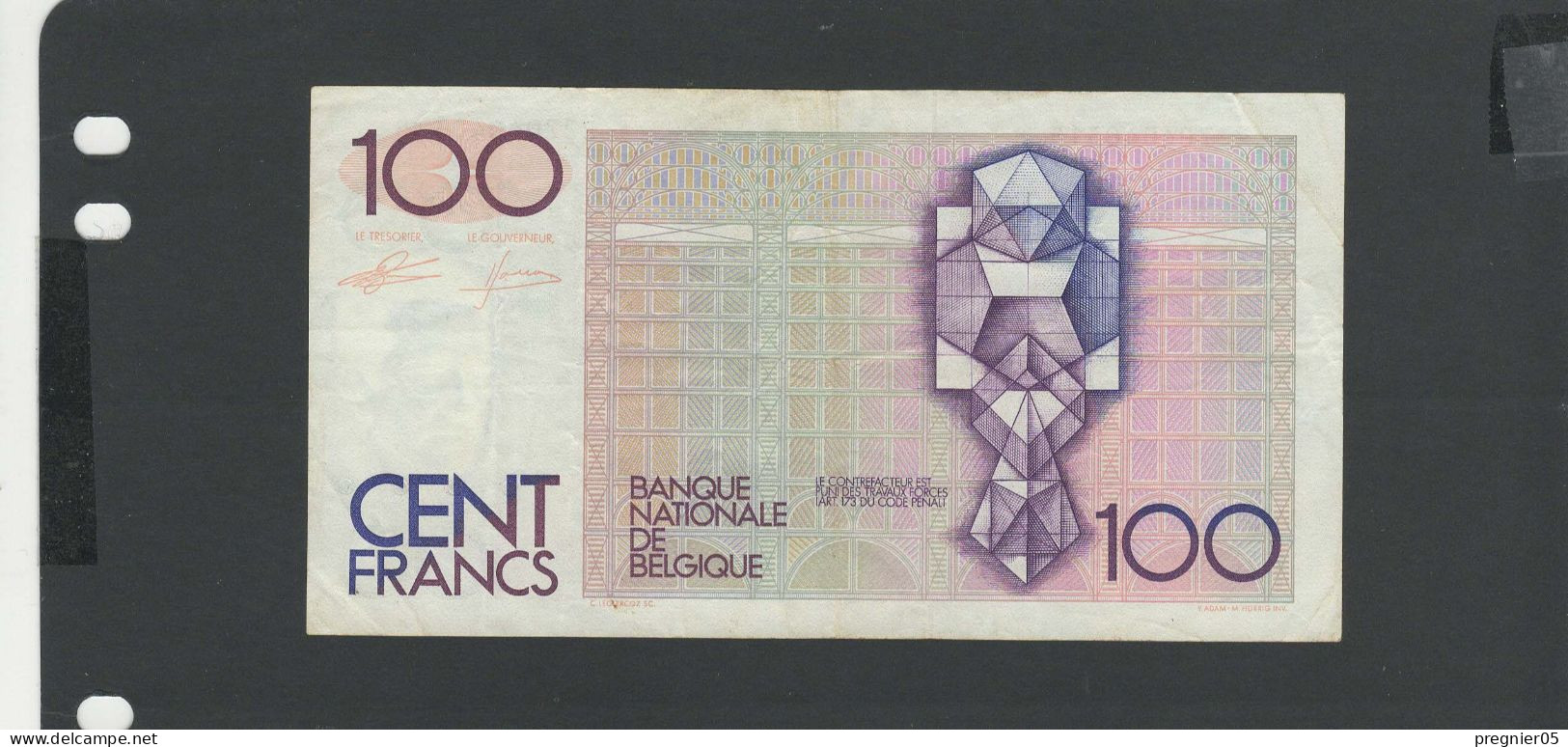 BELGIQUE - Billet 100 Francs 1982/94 TTB+/VF+ Pick-142 - 100 Francos