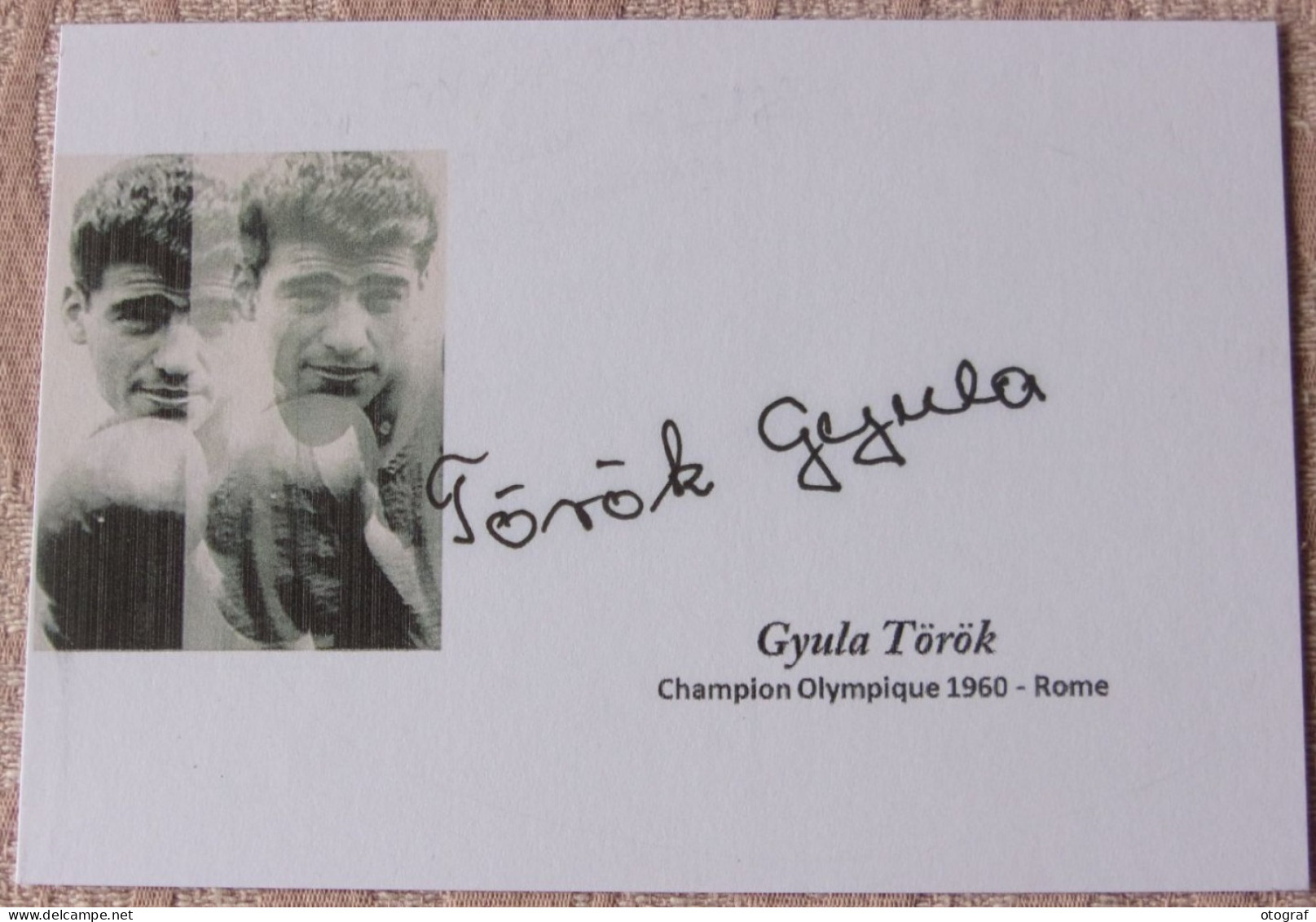 Gyula TOROK - Signé / Dédicace Authentique / Autographe - Boxsport