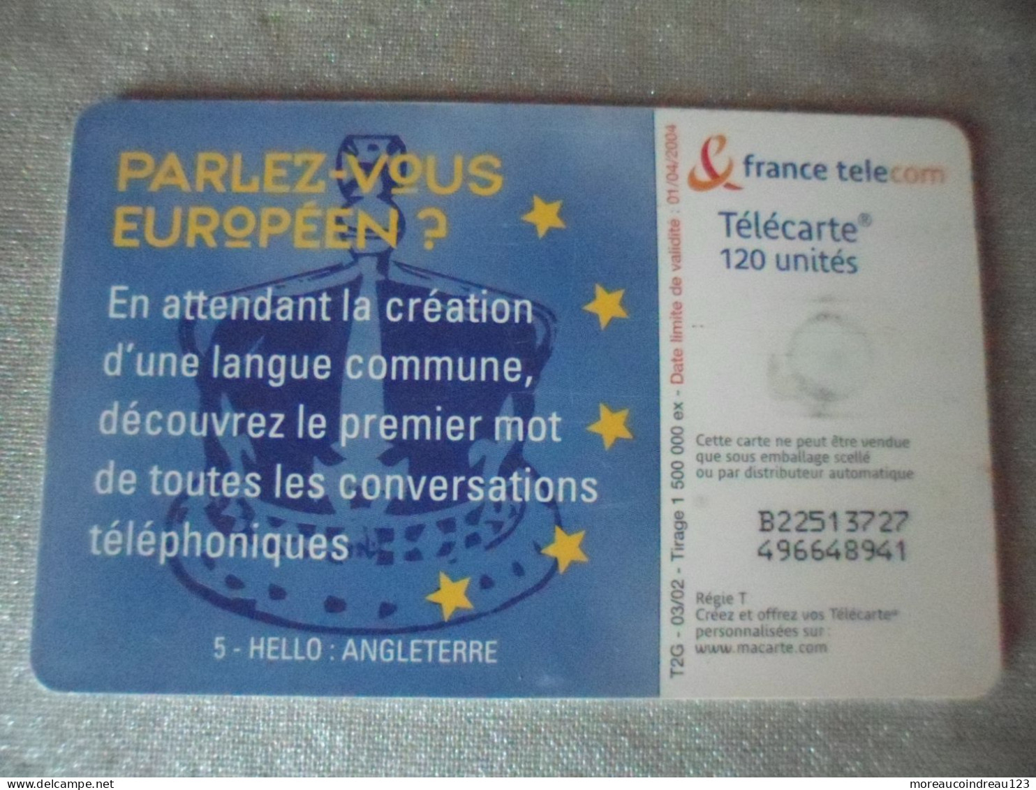 Télécarte Parlez Vous Européen "Hello" - Kultur