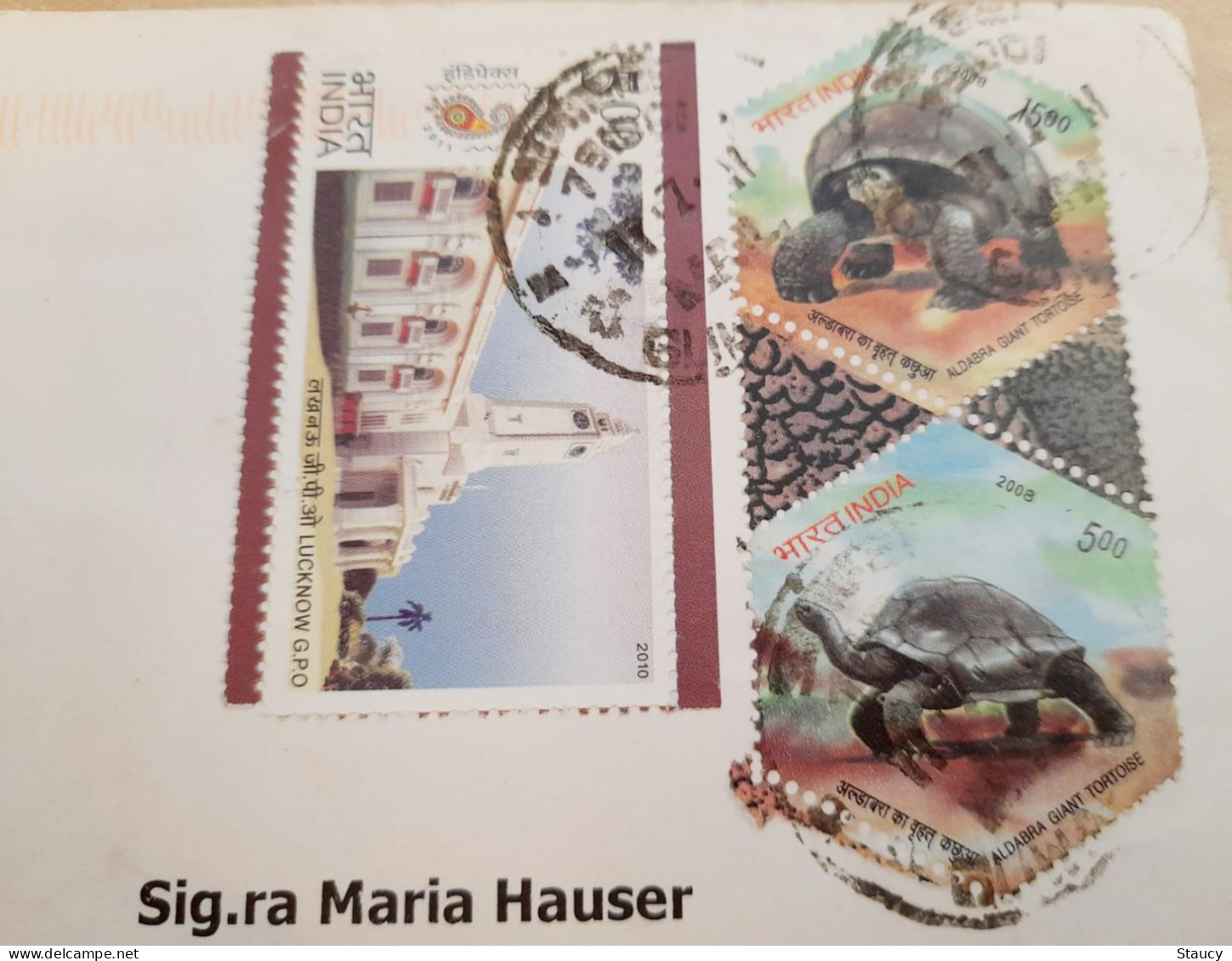 INDIA,2011,RETURN TO SENDER LABEL,AIR MAIL COVER TO SWITZERLAND,3 STAMPS,TORTOISE,POSTAL HERITAGE, GUWAHATI - Airmail