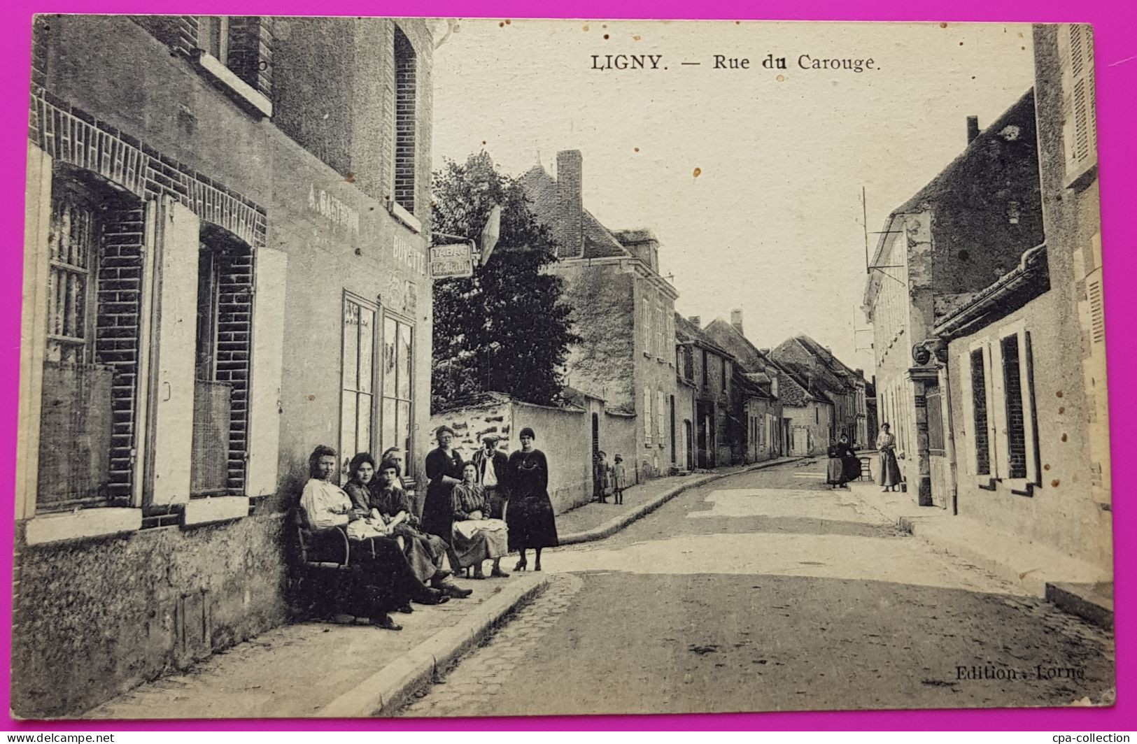 Cpa Ligny Le Chatel Rue Du Carouge Carte Postale 89 Yonne Proche Maligny Saint Florentin St Pontigny Vergigny Auxerre - Ligny Le Chatel